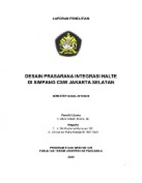 Desain Prasarana Integrasi Halte Di Simpang CSW Jakarta Selatan