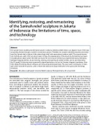 Identifying, Restoring, and Remastering of The Sarinah Relief Sculpture in Jakarta of Indonesia: The Limitations of Time, Space, and Technology