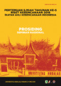 Prosiding Seminar Nasional Pertemuan Ilmiah Tahunan Ke-5 Riset Kebencanaan 2018 Ikatan Ahli Kebencanaan Indonesia (Iabi) Universitas Andalas, Padang, 2-4 Mei 2018