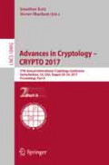 Advances in Cryptology – CRYPTO