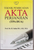 Teknik Pembuatan AKTA Perjanjian (TPA DUA)