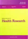 Makara: Journal of Health Research Volume 21 Agustus 2017 Number 2