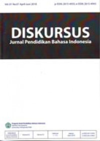 Diskursus: Jurnal Pendidikan Bahasa Indonesia Vol. 01 No. 01 April-Juni 2018