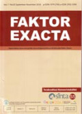 Faktor Exacta Vol. 11 No. 03 September-November 2018