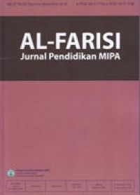 Al-Farisi: Jurnal Pendidikan MIPA Vol. 01 No. 02 Agustus-November 2018