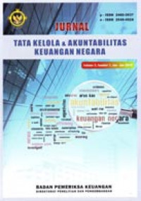 Jurnal Tata Kelola & Akuntabilitas Keuangan Negara Vol. 5, No. 1, Jan-Jun 2019