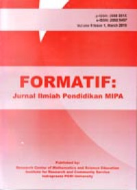 Formatif: Jurnal Ilmiah Pendidikan MIPA Volume 9 Issue 1, March 2019