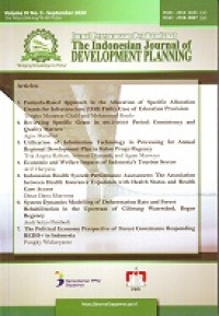 Jurnal Perencanaan Pembangunan: The Indonesian Journal of Development Planning Vol. IV No. 3 - September 2020