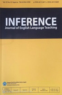 Inference: Journal of English Language Teaching Vol. 03 No. 02 Agustus-November 2020