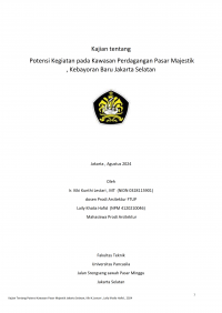 Kajian tentang Potensi Kegiatan pada Kawasan Perdagangan Pasar Majestik, Kebayoran Baru Jakarta Selatan