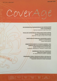 CoverAge : Journal of Strategic Communication