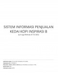 Skripsi: Sistem Informasi Penjualan Kedai Kopi Inspirasi Bogor Berbasis Web