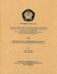 TESIS: ANALISIS YURIDIS AKIBAT PAILITNYA DEBITUR BERSUMBER DARI ITIKAD TIDAK BAIK DALAM PENUNDAAN KEWAJIBAN PEMBAYARAN UTANG (PKPU) (STUDI KASUS PUTUSAN NOMOR: 372/PDT.SUS-PKPU.2020/PN.NIAGA.JKT.PST)