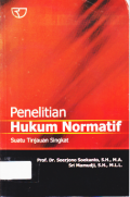 PENELITIAN HUKUM NORMATIF SUATU TINJAUAN SINGKAT.