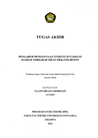 Skripsi: Pengaruh Penggunaan Styrene Butadiene Rubber Terhadap Sifat Mekanis Beton