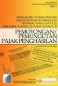 Pemotongan/Pemungutan Pajak Penghasilan