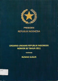 UNDANG-UNDANG REPUBLIK INDONESIA NOMOR 20 TAHUN 2011 TENTANG RUMAH SUSUN.