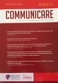 Communicare : Journal of Communication Studies