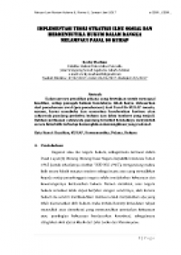 Implementasi Teori Strategi Ilmu Sosial Dan Hermeneutika Hukum Dalam Rangka Melampaui Pasal 86 KUHAP